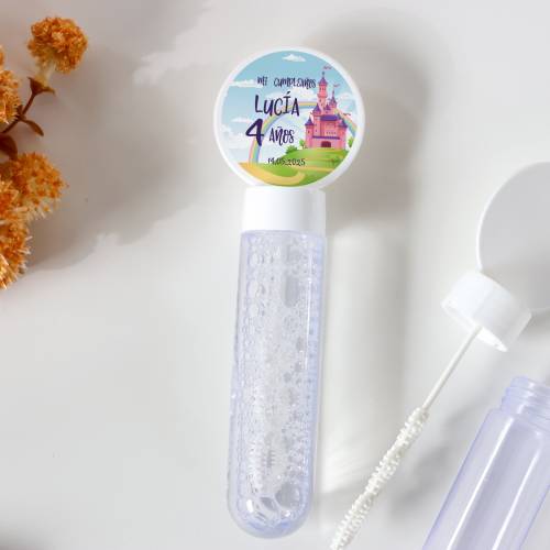 Pack 24 Pomperos personalizados cumpleaños con pegatina Princesas" Detalles para cumpleaños - Juegos personalizados de cumpleaño