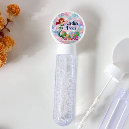 Pack 24 Pomperos personalizados cumpleaños con pegatina "Sirenas" Detalles para cumpleaños - Juegos personalizados de cumpleaños