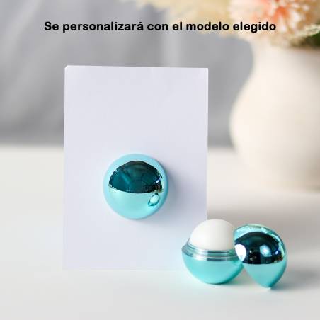 Bálsamo personalizado con tarjeta "Selva" Detalles de bautizo - Bálsamos Labiales Personalizados Bautizo