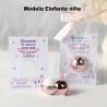 Bálsamo labial personalizado con tarjeta para bautizo "Modelo Elefante niña" - Bálsamos Labiales Personalizados Bautizo