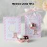 Bálsamo labial personalizado con tarjeta para bautizo "Osito niña" - Bálsamos Labiales Personalizados Bautizo