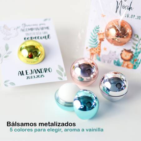 Bálsamo personalizado con tarjeta "Selva" Detalles de bautizo - Inicio