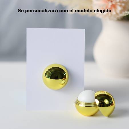 Bálsamo personalizado con tarjeta "Selva" Detalles de bautizo - Bálsamos Labiales Personalizados Bautizo