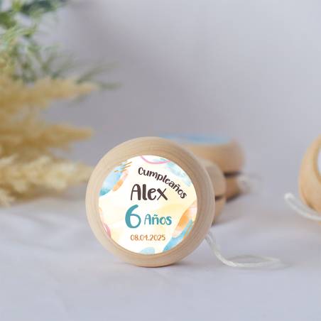 Yoyo pegatina personalizada "Colores" detalles de cumpleaños - Yoyós personalizados de cumpleaños