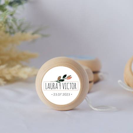 Yoyo pegatina personalizada modelo "Ocaso" detalles de boda - Yoyo personalizado boda
