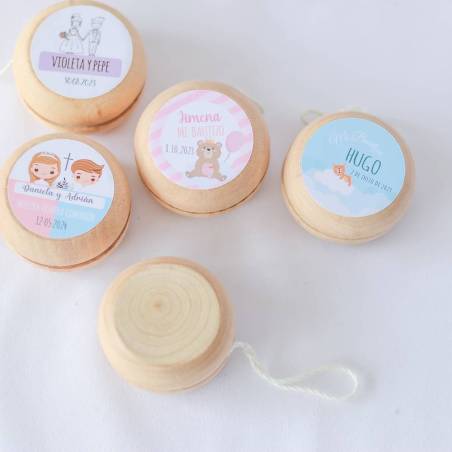 Yoyo pegatina personalizada modelo Diana detalles de boda - Yoyo personalizado boda