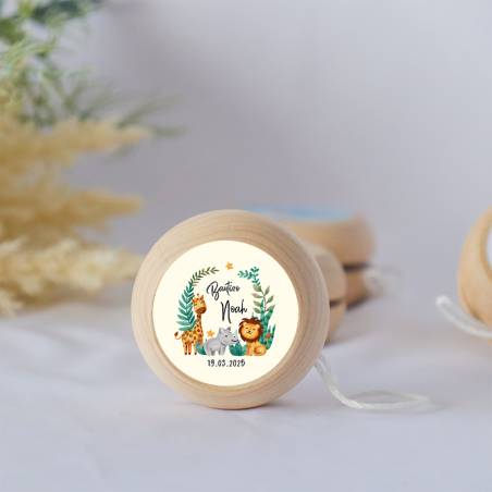 Yoyo pegatina personalizada "Selva" para niño bautizo - Yoyo personalizado bautizo