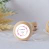 Yoyo pegatina personalizada "Huellas niña" para niña bautizo - Yoyo personalizado bautizo