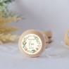 Yoyo pegatina personalizada "Huellas niña" para niña bautizo - Yoyo personalizado bautizo