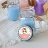 Vela personalizada en jarrita "Modelo Flores" Detalles comunión - Velas personalizadas comunión