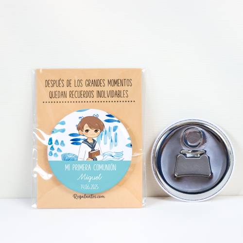Abridor con imán personalizado "Océano" detalles comunión - Abridor Imán Personalizado Comunión
