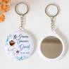 Llavero con espejo personalizado "Acuarela Niño" Detalles comunión - Llaveros Espejos Personalizados Comunión
