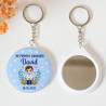 Llavero con espejo personalizado "Puntos azules" Detalles comunión - Llaveros Espejos Personalizados Comunión
