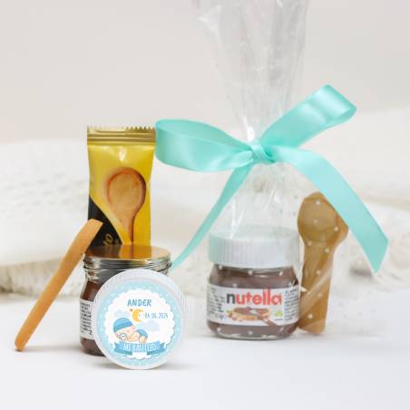 copy of Mini Nutella personalizada 25 g con galleta "Ángel" Detalles bautizo - Detalles gourmet personalizados bautizo