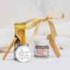 Mini Nutella personalizada con galleta "Mitad y mitad" Detalles boda - Detalles gourmet personalizados de boda