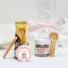 Mini Nutella personalizada con galleta "Martina rosa" Detalles comunion - Detalles gourmet personalizados de comunión
