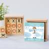 Juego 3 en raya personalizado con pegatina "Oceáno" Detalles invitados comunión - Juegos personalizados de comunión
