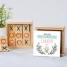 Juego 3 en raya personalizado con pegatina "Claudia" Detalles invitados comunión - Juegos personalizados de comunión