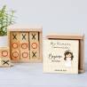 Juego 3 en raya personalizado con pegatina "Beige Niña" Detalles invitados comunión - Juegos personalizados de comunión