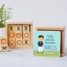Juego 3 en raya personalizado con pegatina "Marcos" Detalles invitados comunión - Juegos personalizados de comunión