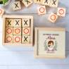 Juego 3 en raya personalizado con grabación "Puntos Rosas" Detalles invitados comunión - Juegos personalizados de comunión