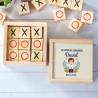 Juego 3 en raya personalizado con grabación "Puntos Azules" Detalles invitados comunión - Juegos personalizados de comunión