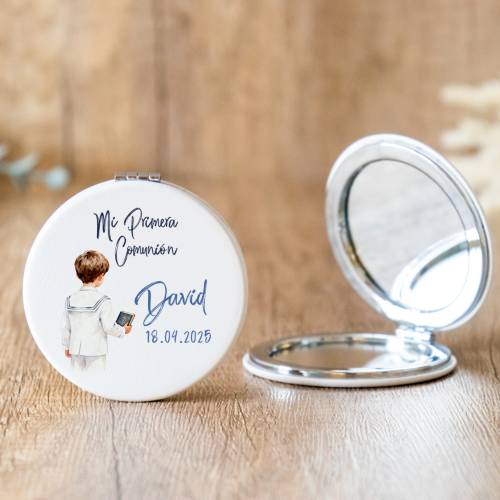 Espejo personalizado "Modelo Acuarela Niño" Detalles comunión - Espejos personalizados comunión