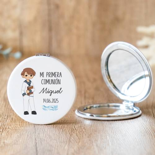 Espejo personalizado "Modelo Océano" Detalles comunión - Espejos personalizados comunión