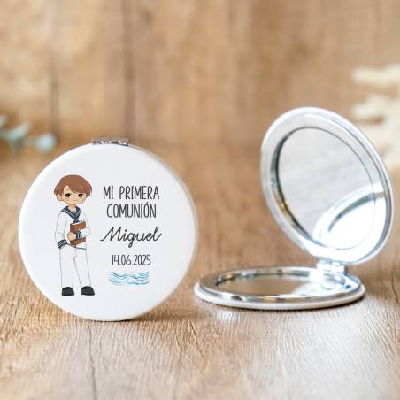 Espejo personalizado "Modelo Océano" Detalles comunión - Espejos personalizados comunión