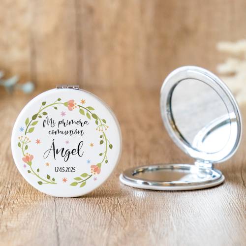 Espejo personalizado "Modelo Primavera" Detalles comunión - Espejos personalizados comunión
