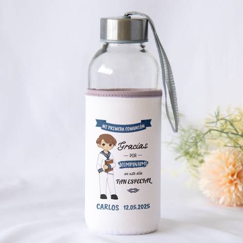 Botella personalizada Comunión "Océano" Detalles de comunión - Botellas personalizadas de comunión