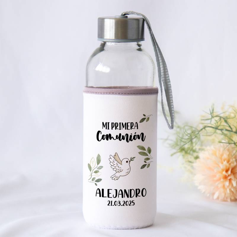 Botella personalizada Comunión "Paloma" Detalles de comunión - Botellas personalizadas de comunión