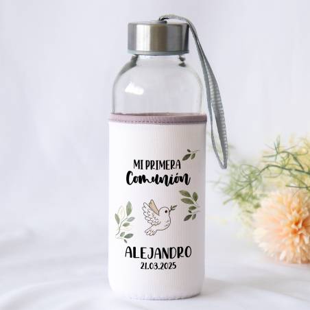 Botella personalizada Comunión "Paloma" Detalles de comunión - Botellas personalizadas de comunión