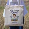 Bolsa de tela personalizada Comunión "Puntos azul" Detalles de comunión - Bolsas de tela personalizadas comunión