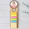 Marcapáginas personalizado de madera "Flores" Detalles invitados comunión - Marcapáginas personalizados de comunión