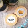Abridor de madera personalizado con grabación "Modelo Estrellas" Detalle cumpleaños - Abridores imán de cumpleaños