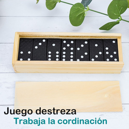 Dominó detalles divertidos para niños en caja de madera - Detalles Boda baratos