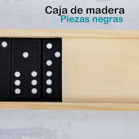 Dominó detalles divertidos para niños en caja de madera - Detalles Boda baratos