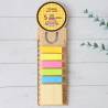 Marcapáginas personalizado de madera "Modelo Tarta" Detalles invitados cumpleaños - Marcapáginas personalizados de cumpleaños