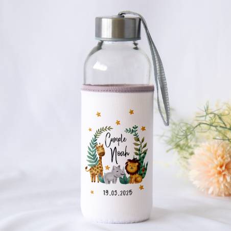 Botella personalizada Cumpleaños "Selva" Detalles de cumpleaños - Botellas personalizadas de cumpleaños