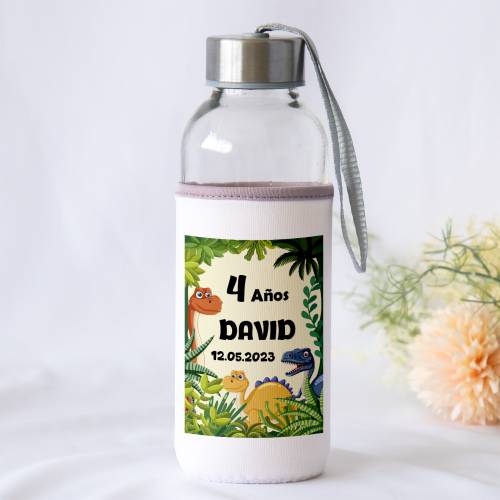 Botella personalizada Cumpleaños "Dinosaurios" Detalles de cumpleaños - Botellas personalizadas de cumpleaños