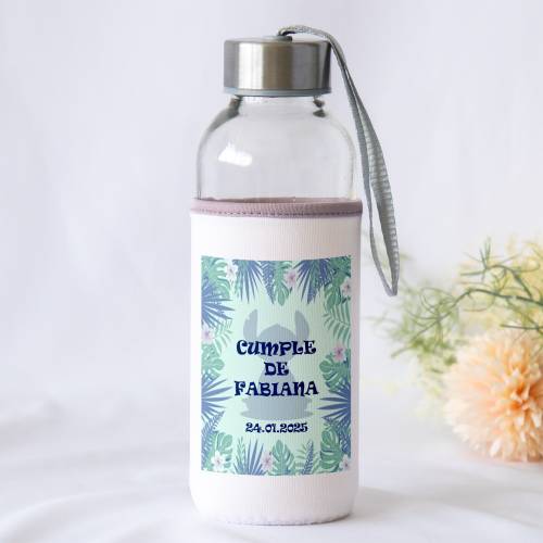Botella personalizada Cumpleaños "Lilo y Stitch" Detalles de cumpleaños - Botellas personalizadas de cumpleaños