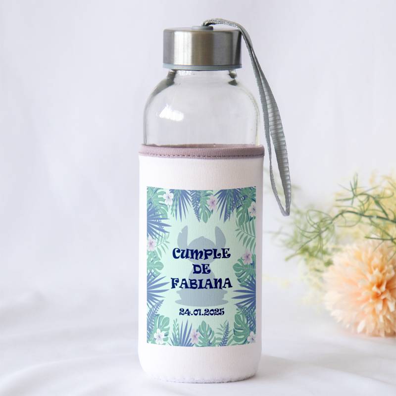 Botella personalizada Cumpleaños "Lilo y Stitch" Detalles de cumpleaños - Botellas personalizadas de cumpleaños