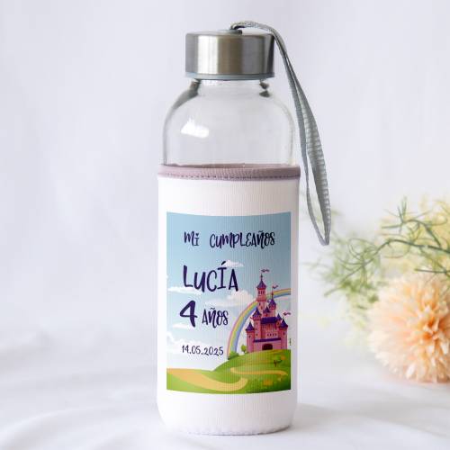 Botella personalizada Cumpleaños "Princesas" Detalles de cumpleaños - Botellas personalizadas de cumpleaños