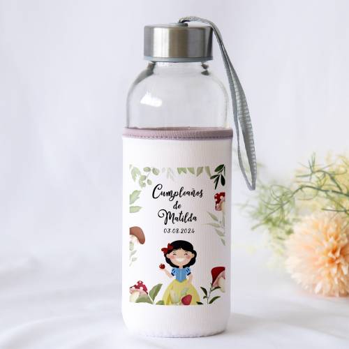 Botella personalizada Cumpleaños "Blancanieves" Detalles de cumpleaños - Botellas personalizadas de cumpleaños