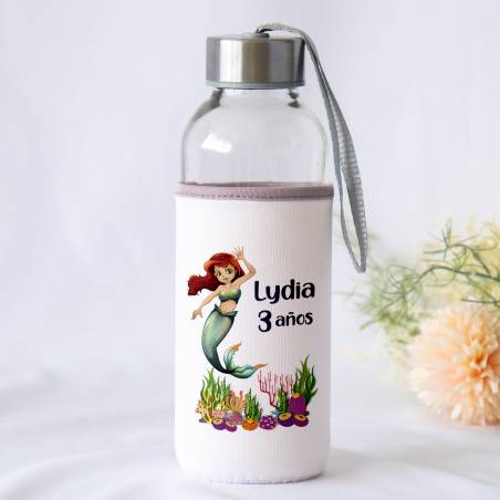 Botella personalizada Cumpleaños "Sirenas" Detalles de cumpleaños - Botellas personalizadas de cumpleaños