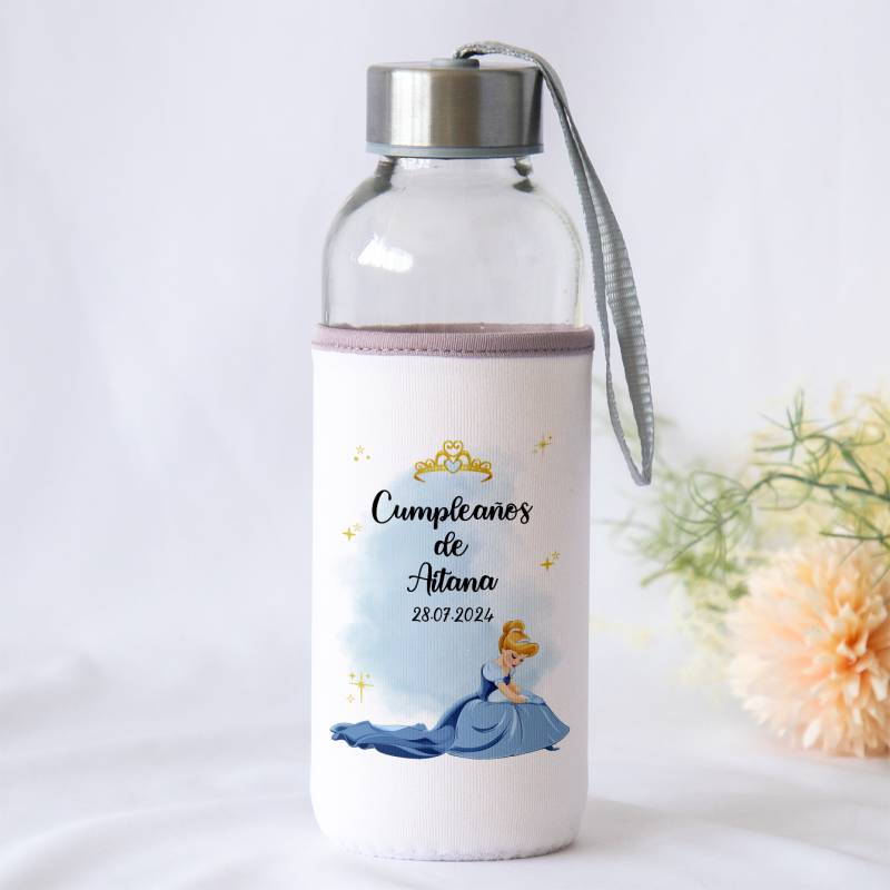 Botella personalizada Cumpleaños "Cenicienta" Detalles de cumpleaños - Botellas personalizadas de cumpleaños