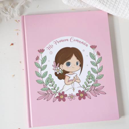 Libro de firmas y álbum de fotos comunión niña - Libros Comunión Firmas y Huellas