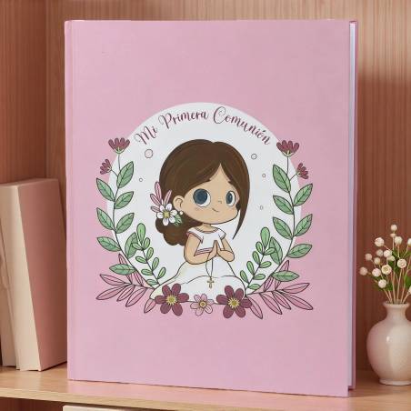 Libro de firmas y álbum de fotos comunión niña - Libros Comunión Firmas y Huellas