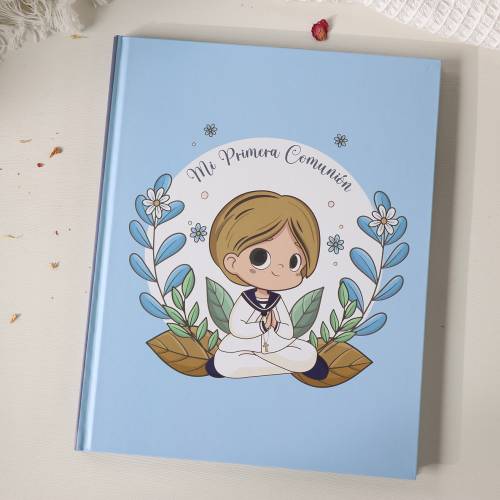 Libro de firmas y álbum de fotos comunión niño - Libros Comunión Firmas y Huellas